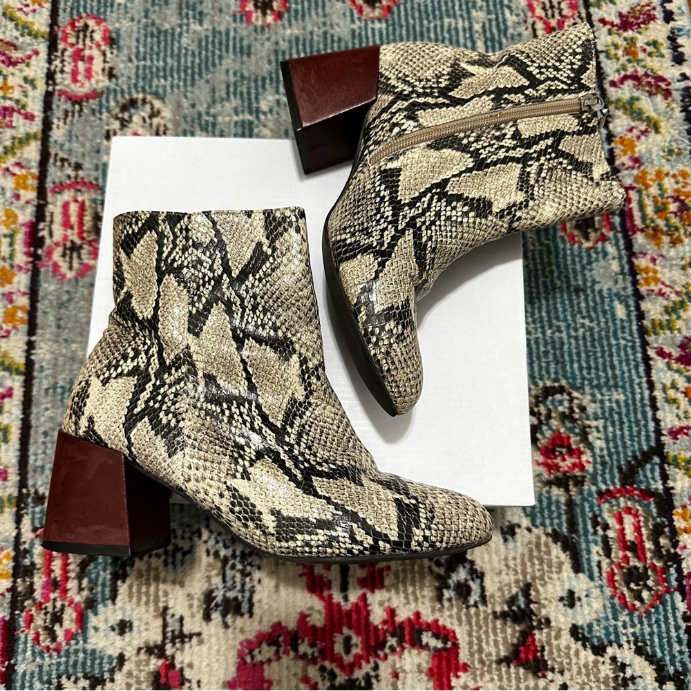 Schutz Snakeskin Booties